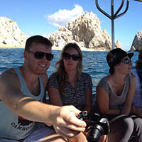Cabo Boat: Dan, Meg, Bonnie, Glen & D.